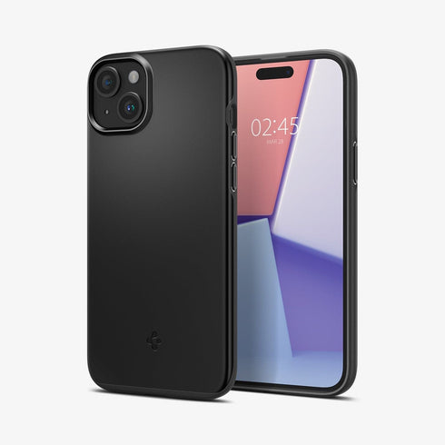 ACS06544 - iPhone 15 Pro Max Case Thin Fit in black showing the back